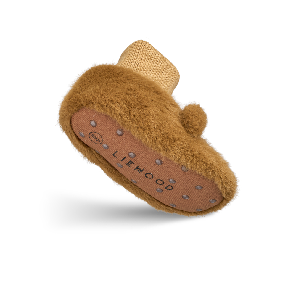 Liewood Beth Bear Plush Slipper // Golden Caramel - Afbeelding 2