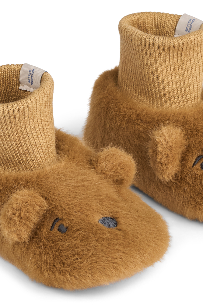 Liewood Beth Bear Plush Slipper // Golden Caramel - Afbeelding 4