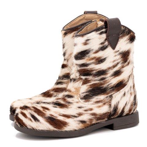 Clic! Halfhoog laarsje met koeienvacht