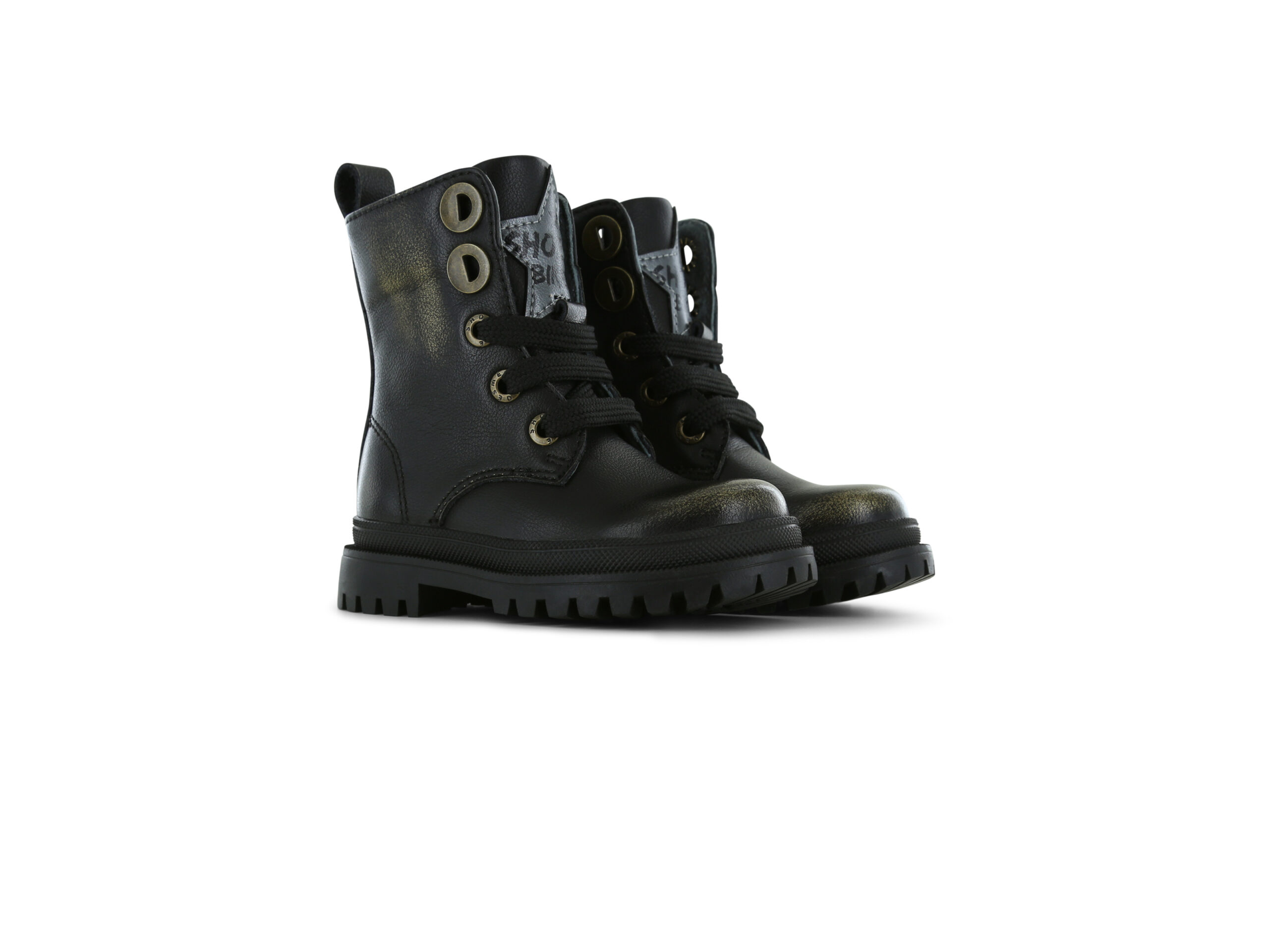 Shoesme bikerboot zwart met metallic goud