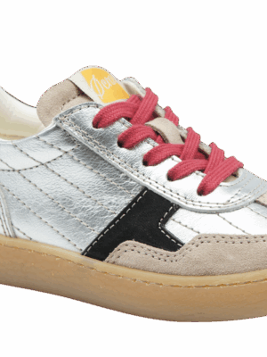 Ocra sneaker // zilver met zwart en taupe