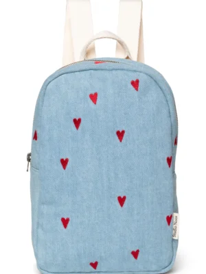 Studio Noos // Denim Hearts Mini Backpack