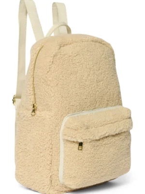 Studio Noos // Ecru Teddy MIDI Backpack with Front Pocket