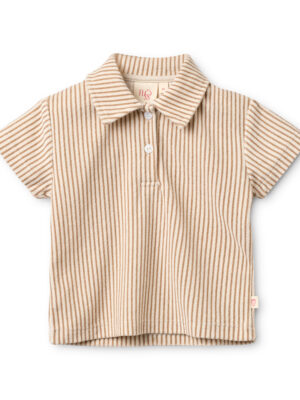 Flöss Nohr Shirt // Light Brown Stripe