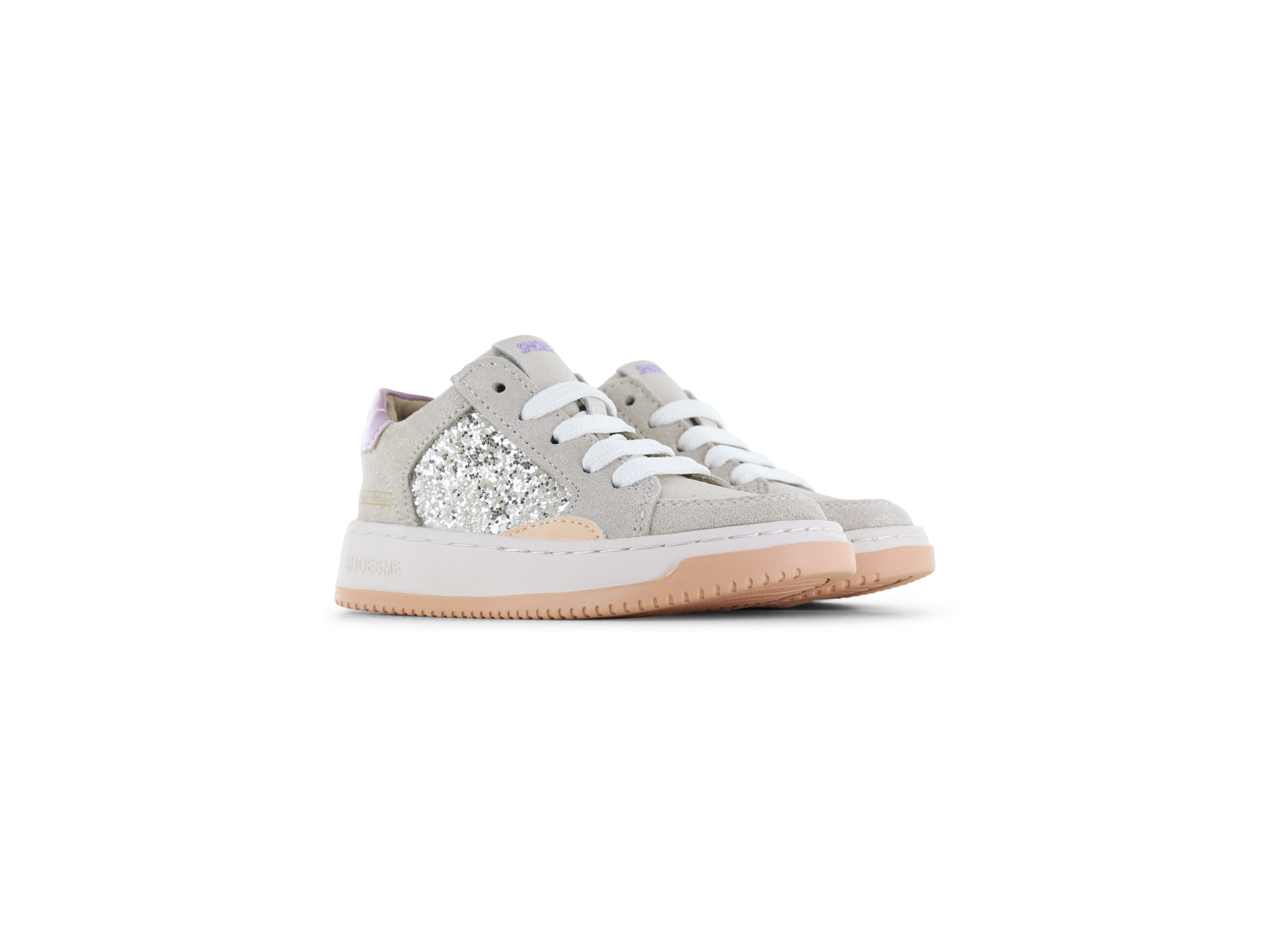 Shoesme beige sneaker met glitters