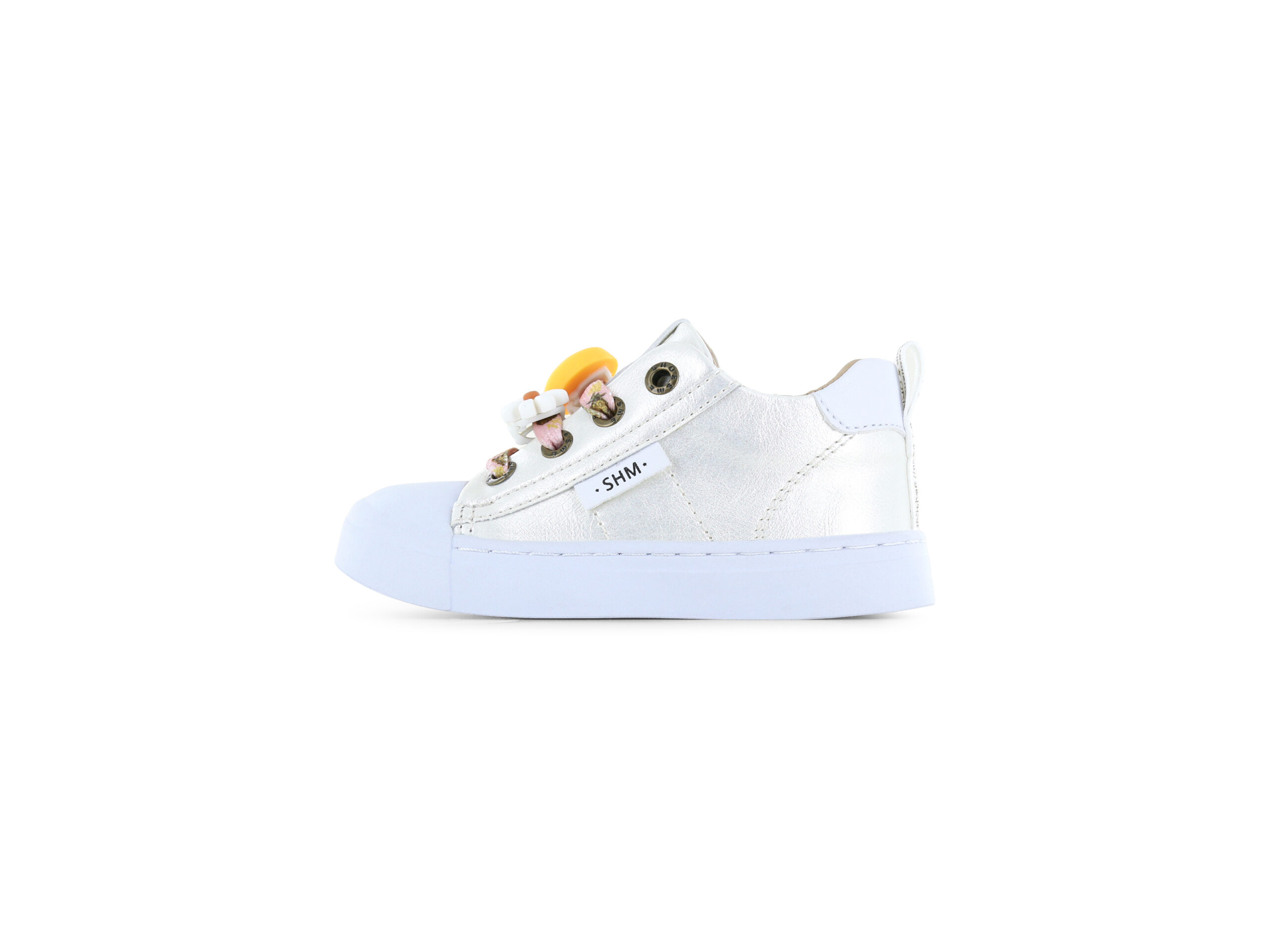 Shoesme parelmoer sneakertje met smileydetail - Afbeelding 5