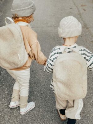 Studio Noos // Ecru Teddy Midi Backpack