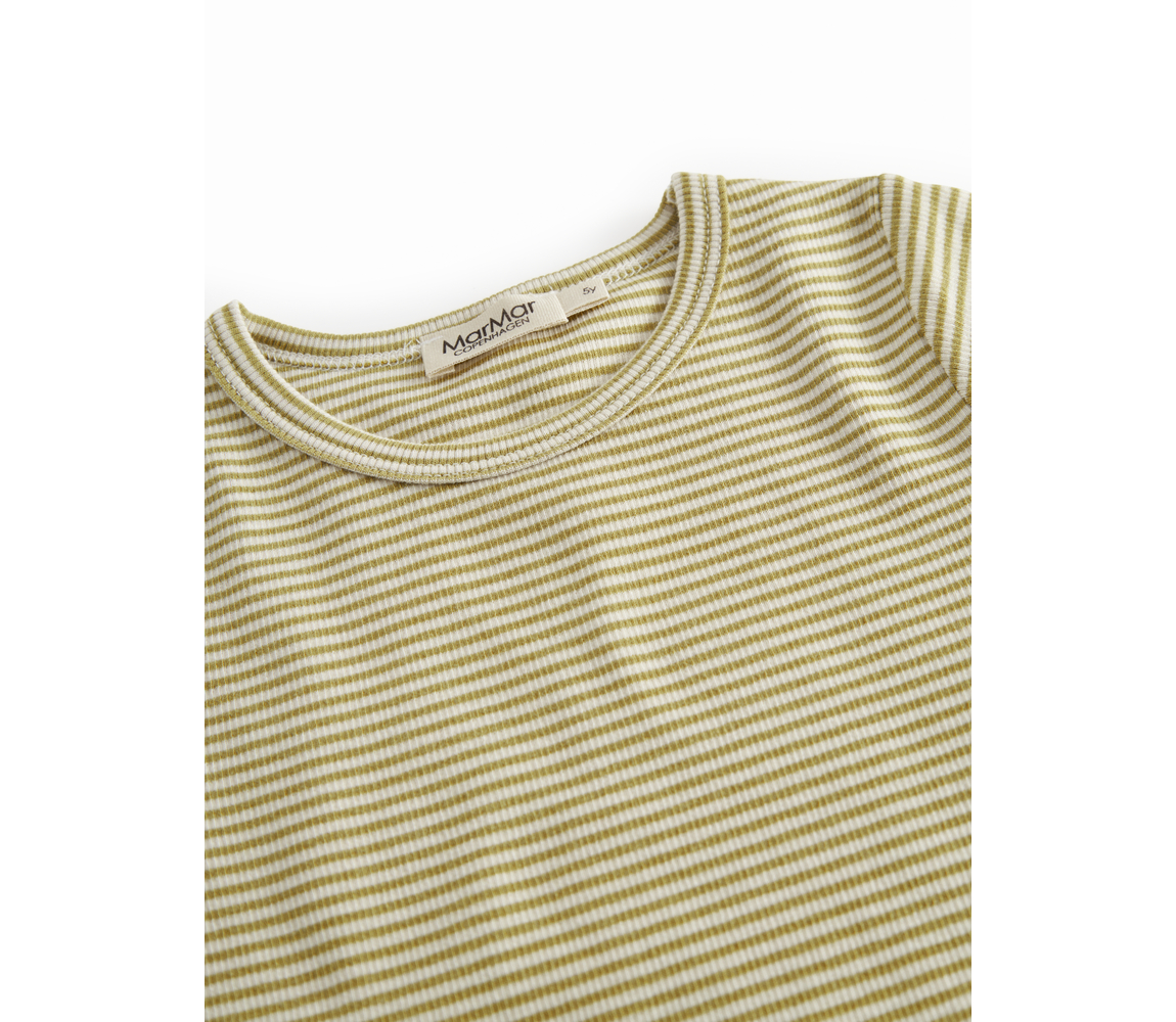 MarMar Copenhagen Tago Top Kids // Olive Stripe - Afbeelding 4