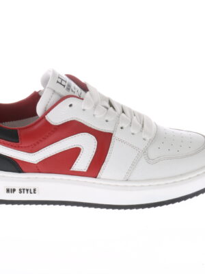 HIP sneaker - wit met zwarte en rode details