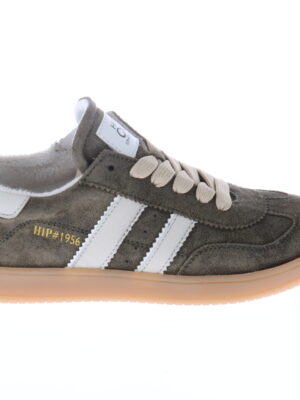 HIP sneaker - olijfgroen met witte strepen