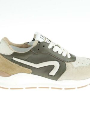 HIP sneaker - beige met olijfgroen