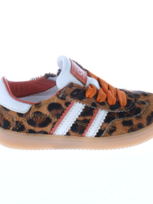 Pinocchio sneaker - panter met oranje veter