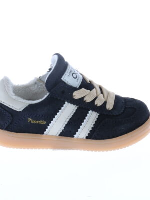 Pinocchio sneaker - donkerblauw met beige veter