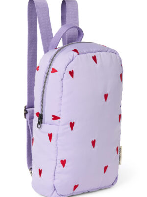 Studio Noos Puffy Mini Backpack // Purple Hearts