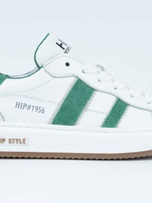 HIP sneaker - wit met groene strepen