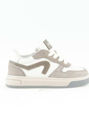 Pinocchio sneaker - taupe met wit en grijs