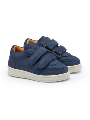 Donsje Kids Footwear // Meyo Sneakers | Navy Betting Leather