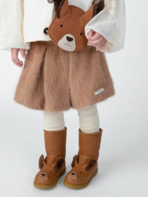 Donsje Kids Footwear // Wadudu Exclusive Boots Fluffy Squirrel | Fudge Leather