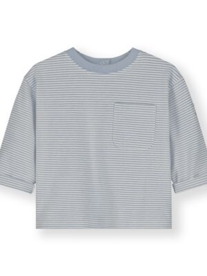 Gray Label Pocket Longsleeve Tee // Stone Gray - Cream