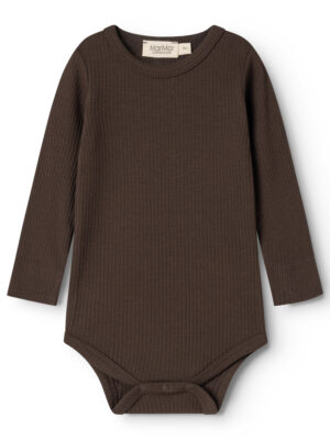 MarMar Copenhagen Plain Romper // Dark Roast