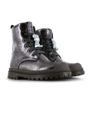Shoesme bikerboot zilver metallic met detail
