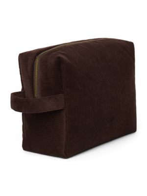 Studio Noos Rib Puffy Toiletry Bag // Dark Brown