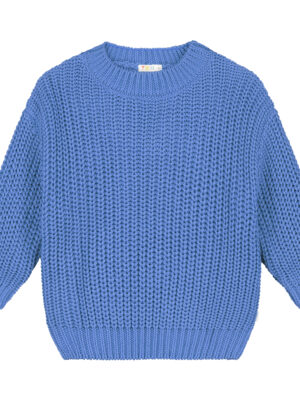 Yuki Chunky Knitted Sweater // Cornflower