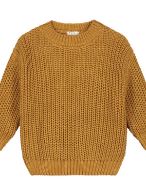 Yuki Chunky Knitted Sweater // Ochre
