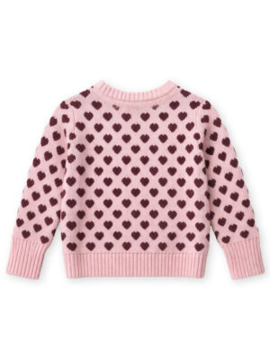 Fliink Janie Cashemere Pullover // Chalk Pink - Burgundy