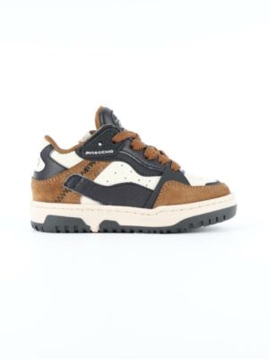 Pinocchio sneaker // cognac met wit en zwart