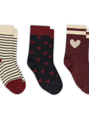 MP Denmark Maja socks - 3-pack // Karanda Red