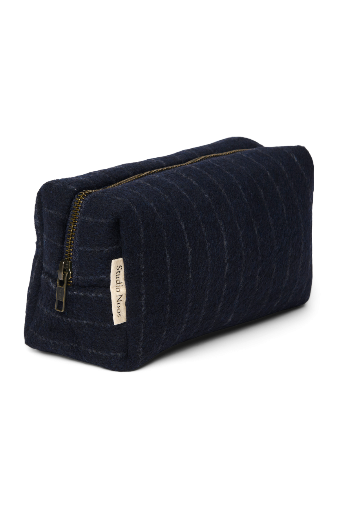 Studio Noos Flannel Chalkstripe Pouch // Dark Blue