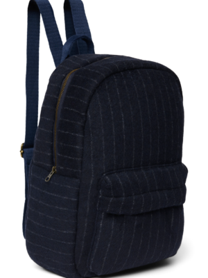 Studio Noos Flannel Chalkstripe Midi Backpack // Dark Blue