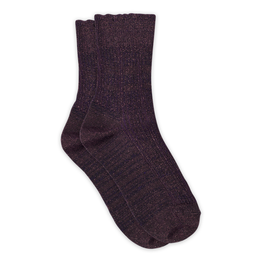 MP Denmark Celosia glitter socks // Dark Purple