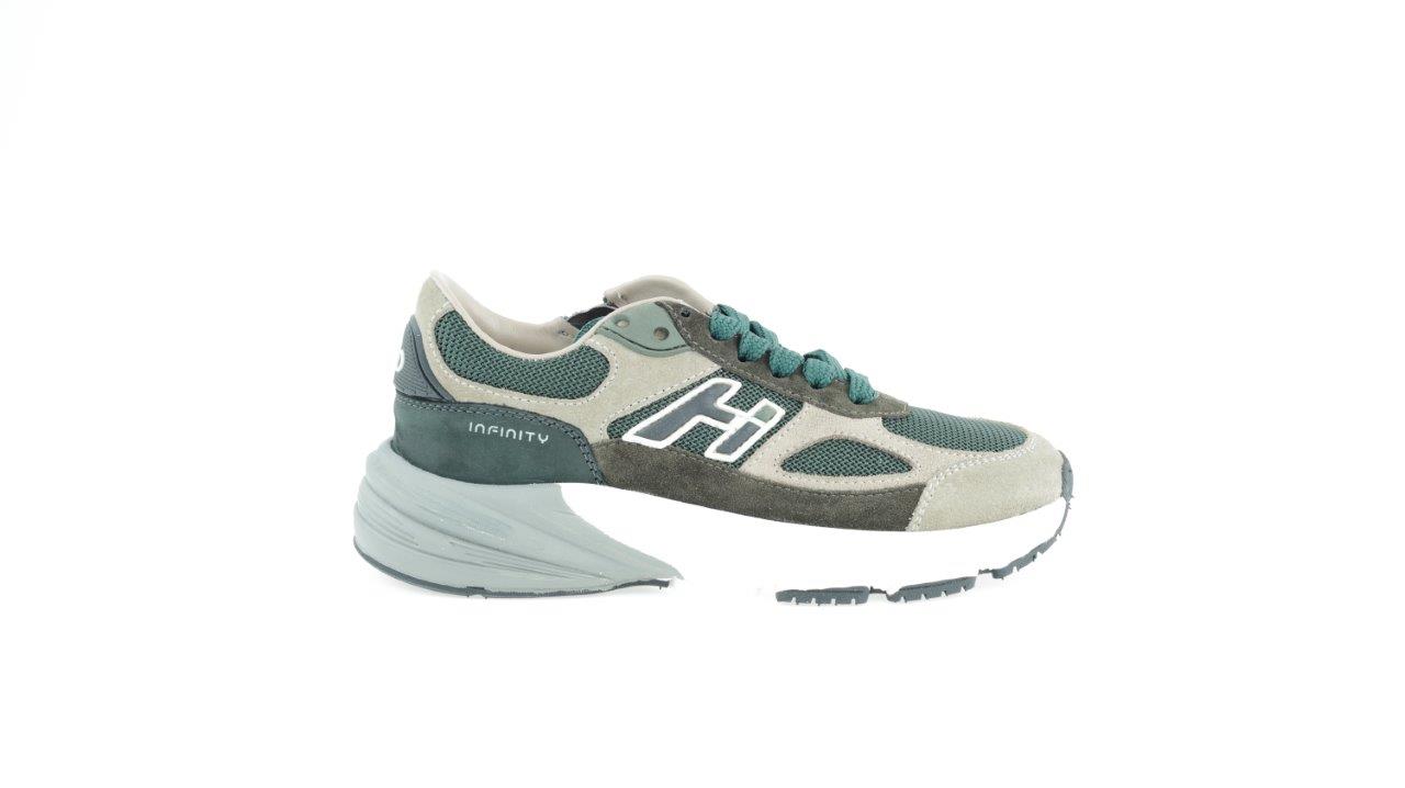 HIP sneaker // taupe met groen