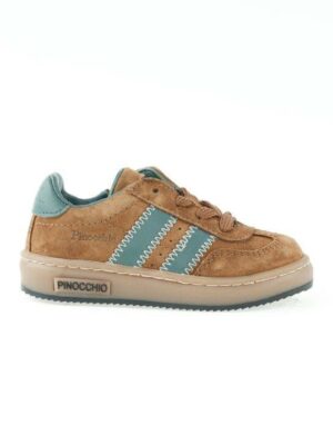 Pinocchio sneaker // cognac met petrol