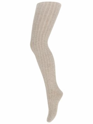 MP Denmark Cotton rib tights // Beige Melange