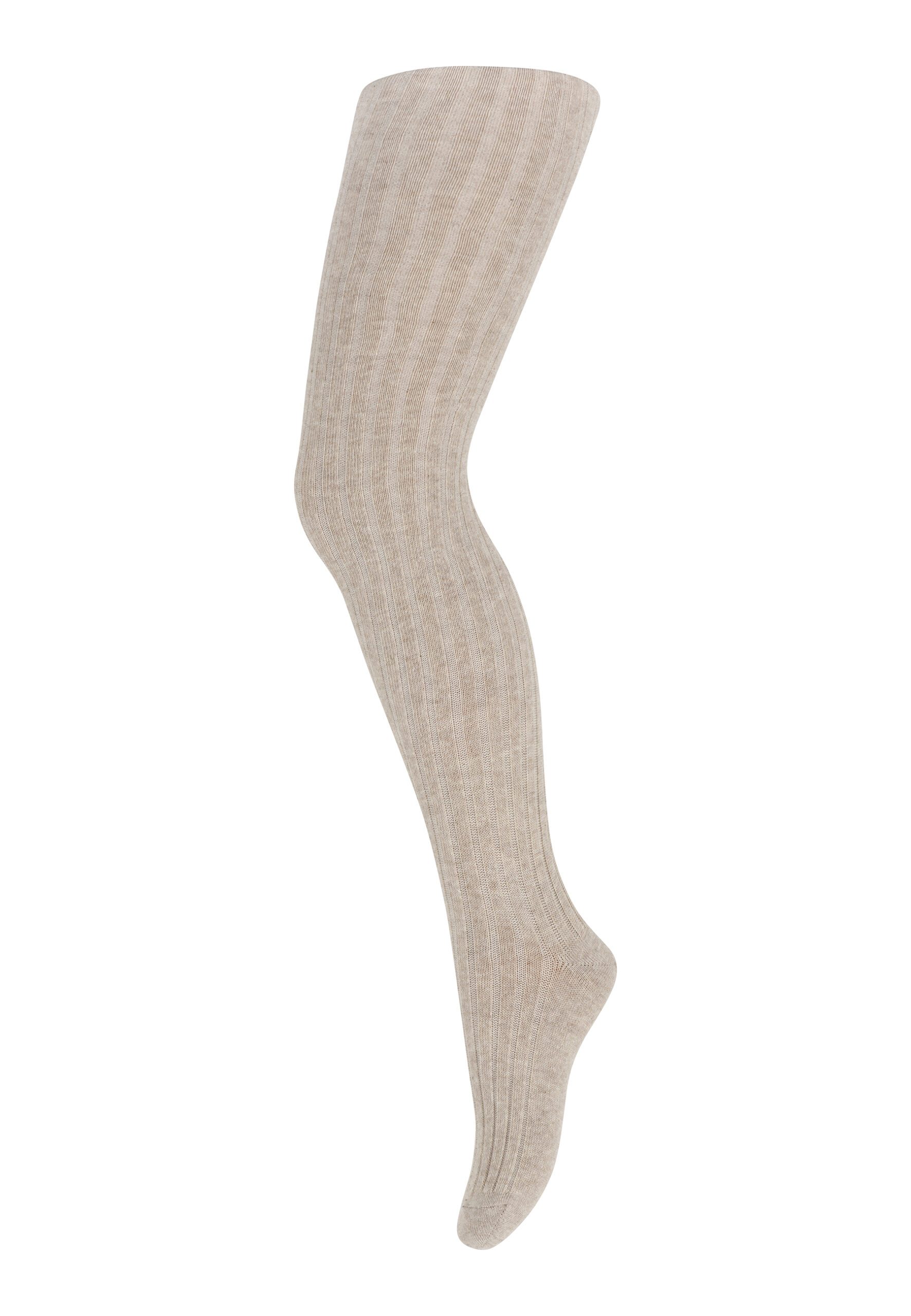 MP Denmark Cotton rib tights // Beige Melange